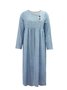 Femmes Rayé Bleu Ciel Asymétrique Confortable Boucle Robe Maxi Décontracté