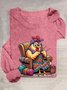 T-shirts Femmes Décontracté Printemps / Automne Turquie Quotidien Ample en Mélangé de Coton Régulier Droit Oui