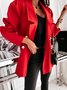 Manches Longues Régulier Plain Blazer pour Femmes