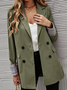 Manches Longues Régulier Plain Blazer pour Femmes