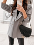 Manches Longues Régulier Plain Blazer pour Femmes