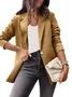 Manches Longues Régulier Plain Blazer pour Femmes