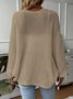Cardigans Femmes Décontracté Plain Hiver Micro-élasticité Quotidien Ample Manches Longues Laine/Tricot Mi-long