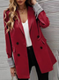 Manches Longues Régulier Plain Blazer pour Femmes