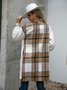 Micro-élasticité Manches Longues Régulier Plaid Blouson Zip pour Femmes