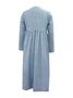 Femmes Rayé Bleu Ciel Asymétrique Confortable Boucle Robe Maxi Décontracté