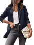 Manches Longues Régulier Plain Blazer pour Femmes