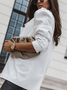 Manches Longues Régulier Plain Blazer pour Femmes