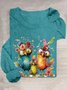 T-shirts Femmes Décontracté Printemps / Automne Turquie Quotidien Ample Manches Longues Col Rond en Mélangé de Coton Régulier