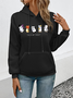 Sweat-shirts Femmes Décontracté Imprimé d'Animal Printemps / Automne Polyester Sweat-shirt à Capuche Micro-élasticité Manches Longues Régulier Droit