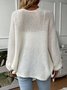 Cardigans Femmes Décontracté Plain Hiver Micro-élasticité Quotidien Ample Manches Longues Laine/Tricot Mi-long