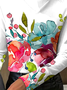 Chemisiers1 Décontracté Floral Printemps / Automne Polyester Coupe Régulière Manches Longues Col Roulé Régulier Régulier pour Femmes