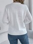 Pulls Décontracté Plain Printemps / Automne Micro-élasticité Ample Manches Longues Fil/fil de laine Droit Régulier pour Femmes
