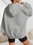 à Capuche Simple Plain Printemps / Automne Polyester Sweat-shirt à Capuche Aucune élasticité Ample Manches Longues Régulier pour Femmes