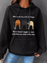 Sweat-shirts Décontracté Imprimé d'Animal Printemps / Automne Sweat-shirt à Capuche Quotidien Ample Mi-long Droit Régulier pour Femmes