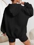 à Capuche Simple Plain Printemps / Automne Polyester Sweat-shirt à Capuche Aucune élasticité Ample Manches Longues Régulier pour Femmes