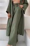 Deux Pièces Ensembles Femmes Décontracté Plain Printemps / Automne Polyester Quotidien Ample Manches Longues Col Rond Droit