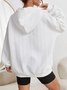 à Capuche Simple Plain Printemps / Automne Polyester Sweat-shirt à Capuche Aucune élasticité Ample Manches Longues Régulier pour Femmes
