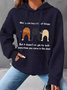 Sweat-shirts Décontracté Imprimé d'Animal Printemps / Automne Sweat-shirt à Capuche Quotidien Ample Mi-long Droit Régulier pour Femmes