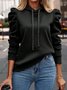 à Capuche Décontracté Plain Printemps / Automne Sweat-shirt à Capuche Micro-élasticité Meilleure vente Régulier Droit Régulier pour Femmes