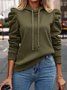 à Capuche Décontracté Plain Printemps / Automne Sweat-shirt à Capuche Micro-élasticité Meilleure vente Régulier Droit Régulier pour Femmes