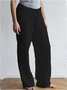 Pantalons Décontracté Plain Printemps / Automne Polyester Naturel Aucune élasticité Quotidien Long Droit pour Femmes