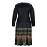 Femmes Géométrique Noir Col Rond Confortable Boucle Robe Maxi Décontracté