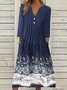 Femmes Floral Couleur 3 Asymétrique Confortable Poche Couture Robe Maxi Décontracté