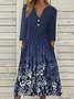 Femmes Floral Couleur 3 Asymétrique Confortable Poche Couture Robe Maxi Décontracté