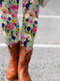 Pantalons De Yoga Femmes Décontracté Floral Toutes Les Saisons Quotidien Serré Jersey Pantalon coupe slim Droit Élasticité moyenne