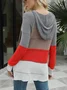Pulls Décontracté Bloc de Couleur Printemps / Automne Micro-élasticité Manches Longues Fil/fil de laine Régulier Droit Régulier pour Femmes