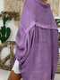 Chemises Décontracté Plain Printemps / Automne Polyester Aucune élasticité Ample Régulier Droit Col de Chemise pour Femmes