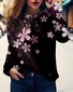 T-shirts Décontracté Papillon Printemps / Automne Ample Jersey Col Rond Régulier Droit Régulier pour Femmes