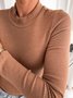 Pulls Femmes Décontracté Plain Printemps / Automne Micro-élasticité Quotidien Manches Longues Col Rond Droit Régulier