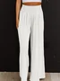 Pantalons Décontracté Plain Printemps / Automne Naturel Aucune élasticité Quotidien Long Droit Régulier pour Femmes