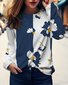 T-shirts Décontracté Papillon Printemps / Automne Ample Jersey Col Rond Régulier Droit Régulier pour Femmes