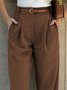 Pantalons Femmes Plain Printemps / Automne Urbain Polyester Froncé Naturel Ample Droit Régulier