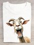 T-shirts Femmes Décontracté Imprimé d'Animal Été Quotidien Manches Courtes Régulier Régulier Élasticité moyenne Oui