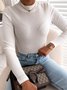 Pulls Femmes Décontracté Plain Printemps / Automne Micro-élasticité Quotidien Manches Longues Col Rond Droit Régulier