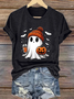 T-shirts Femmes Simple Été Lettres de texte Polyester Aucune élasticité Quotidien Mancheron Col Rond Régulier