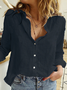 Chemises Femmes Décontracté Ombre Printemps / Automne Quotidien Ample Régulier Droit Régulier Col de Chemise