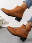 Chelsea Bottes Décontracté Motif Léopard Automne Zip à Bout Pointu Faux Suède PU Caoutchouc Chelsea Bottes pour femmes