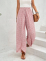 Pantalons Femmes Géométrique Décontracté Printemps / Automne Polyester Naturel Quotidien Ample Long Droit