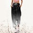 Pantalons Décontracté Ombre Printemps / Automne Naturel Ample Long Pantalon à bandes à la cheville Droit Régulier pour Femmes