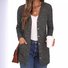 Cardigans Décontracté Plain Printemps / Automne Polyester Col V Coupe Régulière Manches Longues Droit Régulier pour Femmes
