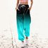 Pantalons Décontracté Ombre Printemps / Automne Naturel Ample Long Pantalon à bandes à la cheville Droit Régulier pour Femmes