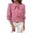 Chemises Femmes Décontracté Printemps / Automne Plaid Polyester Quotidien Ample Régulier Régulier Col de Chemise
