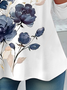 T-shirts Décontracté Floral Printemps / Automne Imprimé Aucune élasticité Ample Régulier Régulier Non pour Femmes
