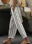 Pantalons Femmes Géométrique Décontracté Printemps / Automne Polyester Naturel Aucune élasticité Quotidien Ample Droit