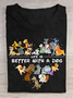 T-shirts Décontracté Été Chien Polyester Léger Micro-élasticité Manches Courtes Régulier Droit pour Femmes